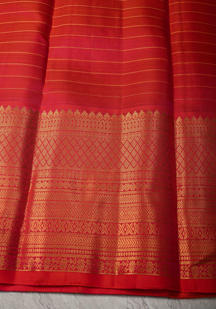 SeaFoam Green Checks Kanjivaram Pure Silk Saree with Gold and Silver Buttas and contrast zari Border | SILK MARK CERTIFIED