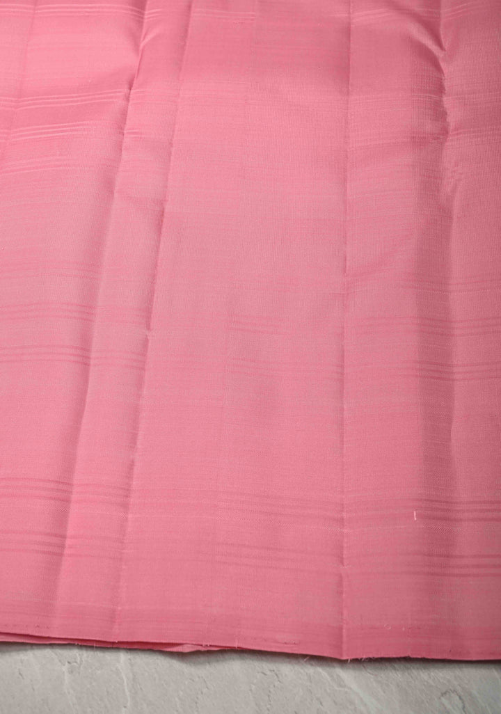 Blue Dual Tone Borderless Checks and  Meena Zari Buttas Pure  Kanjivaram Silk Saree with Contrast Pallu   | SILK MARK CERTIFIED