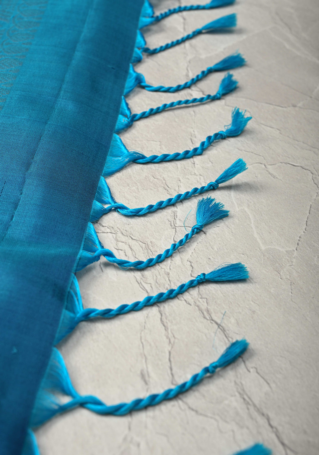 Midnight Blue Kanjivaram Soft Silk Saree with Paisley Buttas and Contrast Zari Border | SILK MARK CERTIFIED