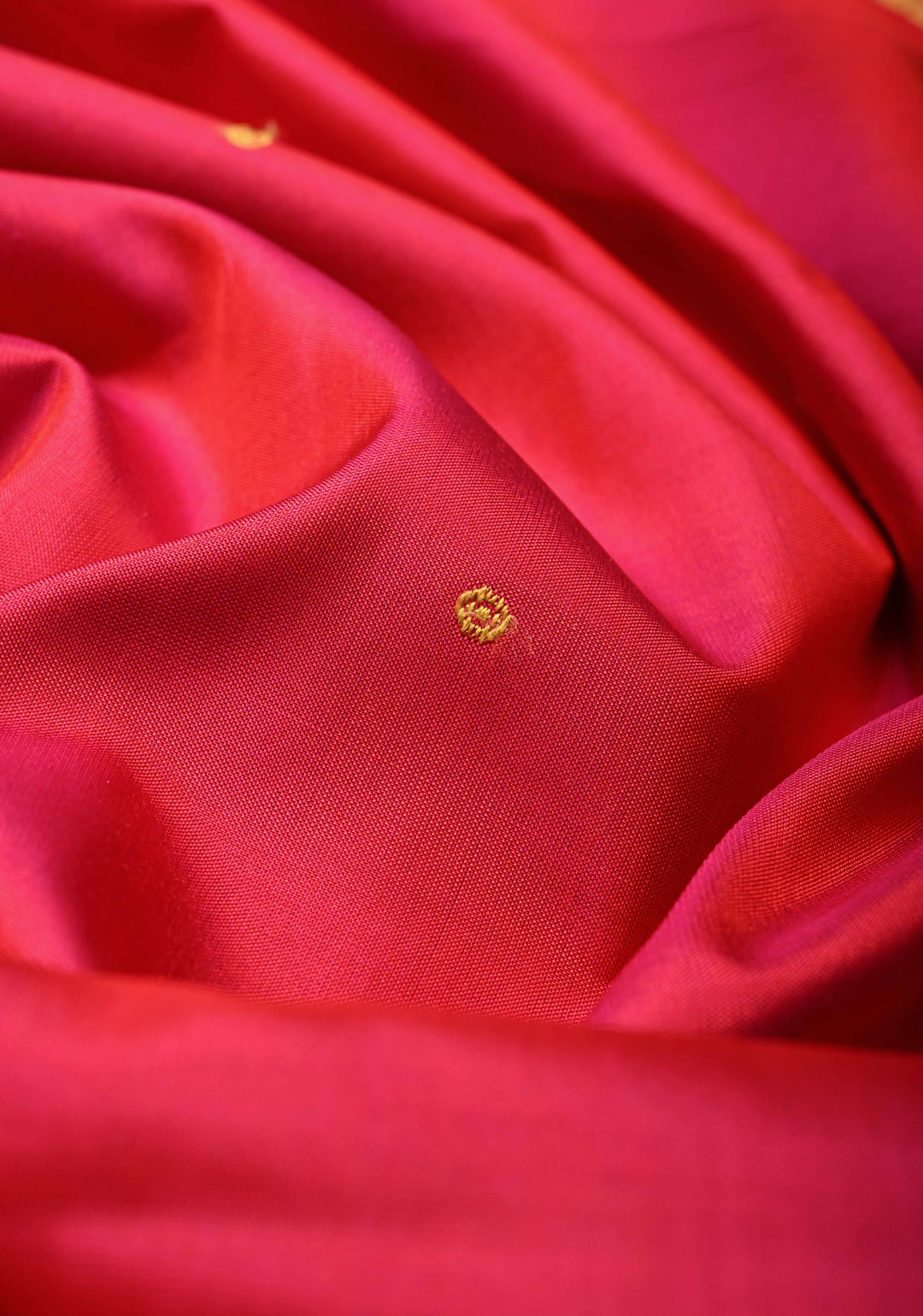 Rani Pink Kanjivaram Soft Silk Saree with Resham Buttis and Distinct Motifs on Border | SILK MARK CERTIFIED