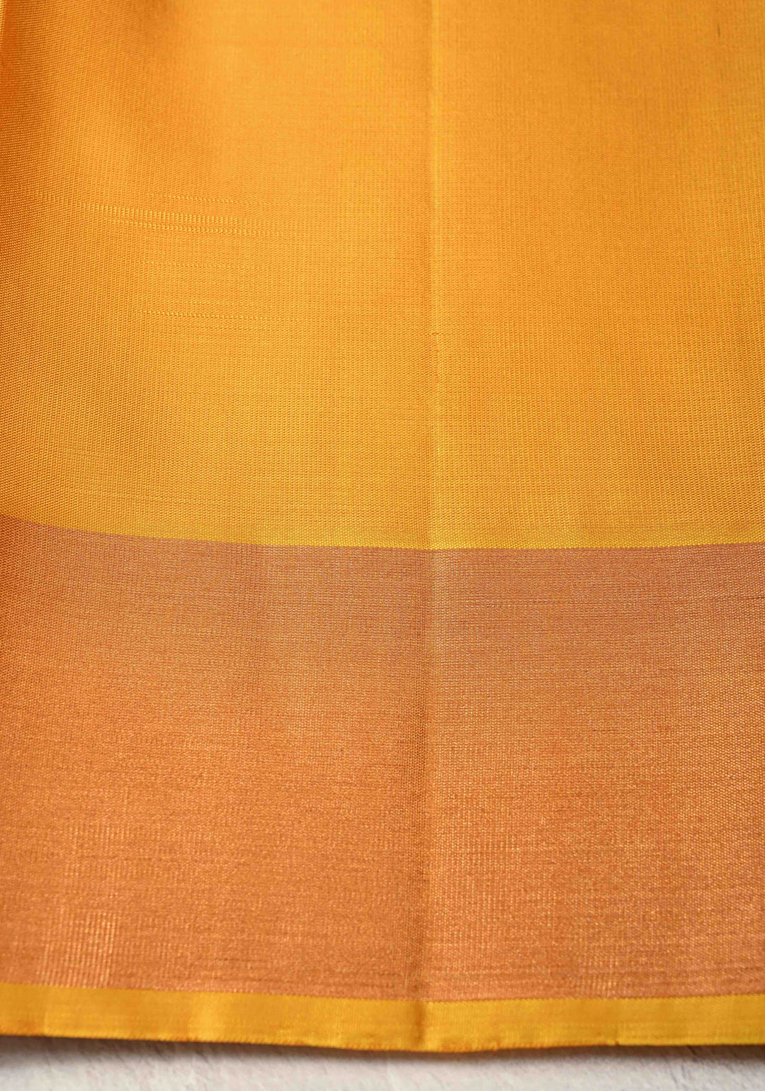 Mango Yellow Kanjivaram Soft Silk Saree with Meenakari Buttas and Tissue Border | SILK MARK CERTIFIED