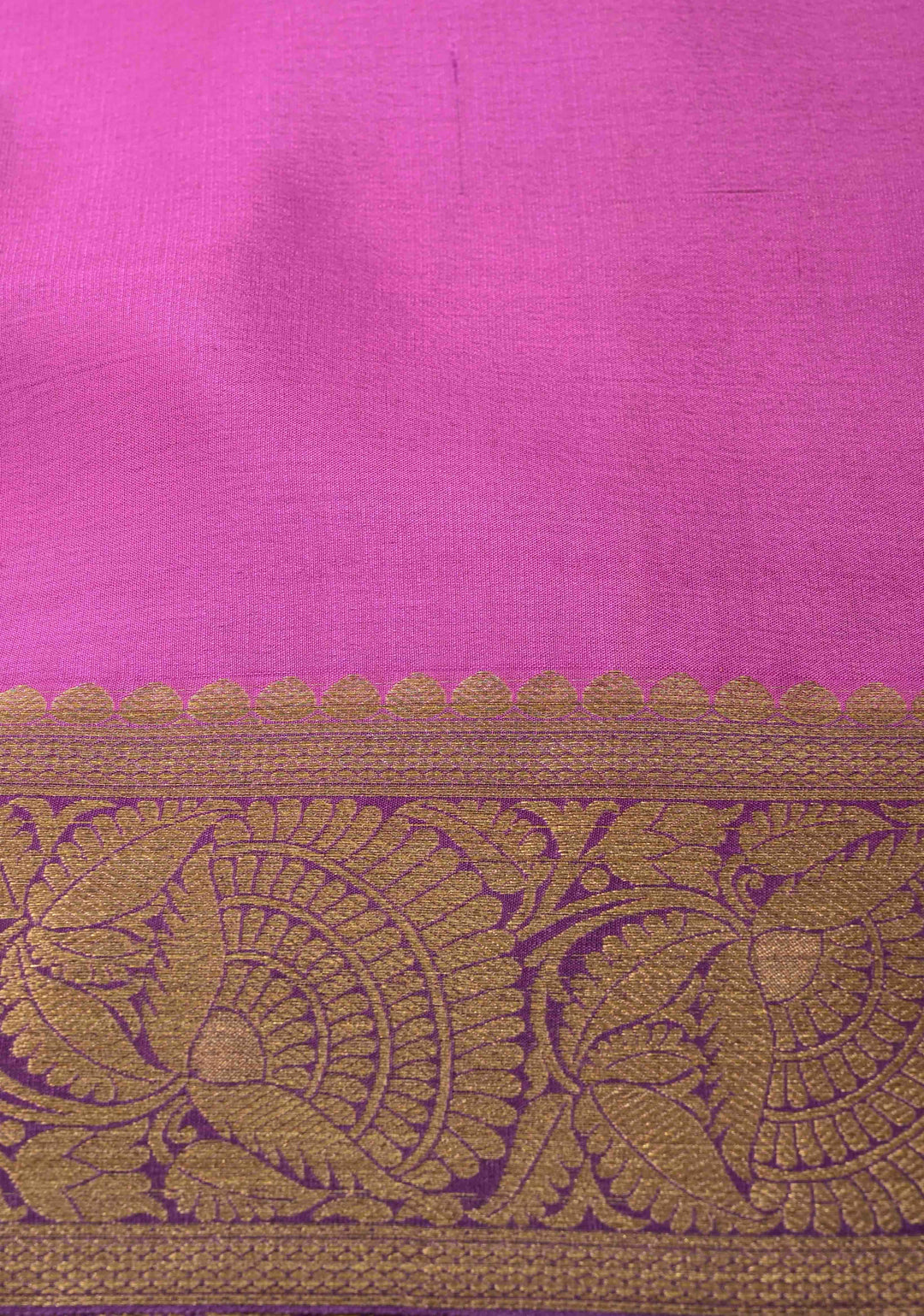 Pastel Hued Brush Dye on Mysore Crepe Silk Saree with Floral Jaal and Zari Border   | SILK MARK CERTIFIED