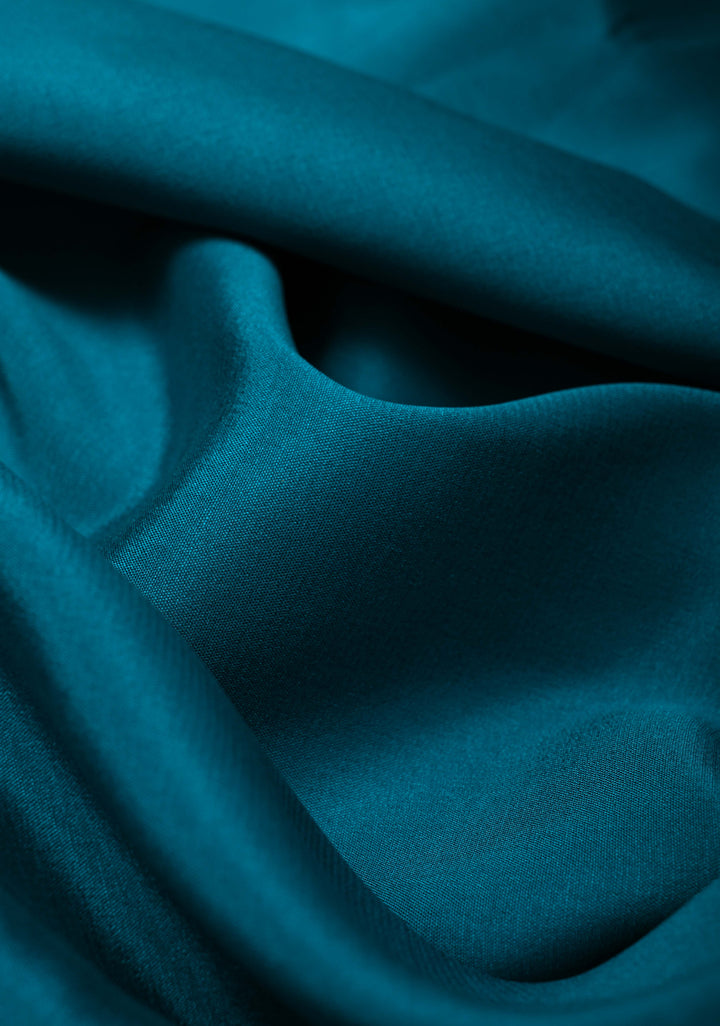 Peacock Blue Pure Mysore Silk Saree with Gandaberunda Buttas on Border | SILK MARK CERTIFIED