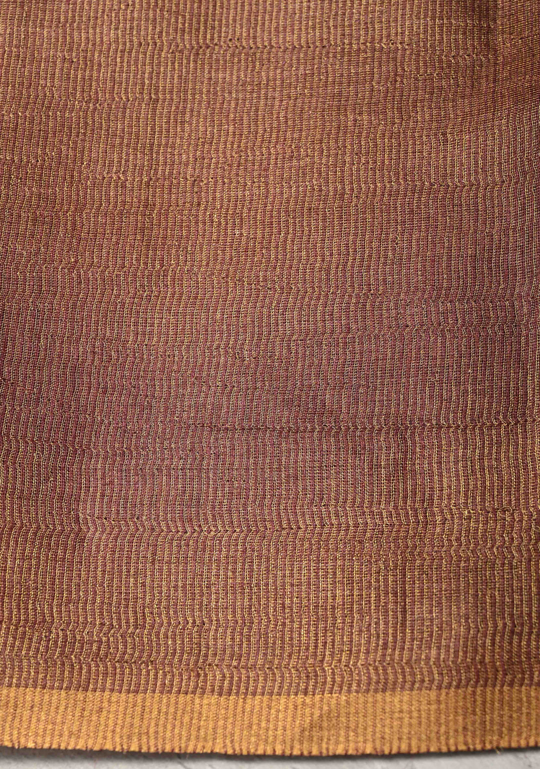 Dusty Rose Geecha Tussar tissue Saree with Minimal Zari Border | SILK MARK CERTIFIED