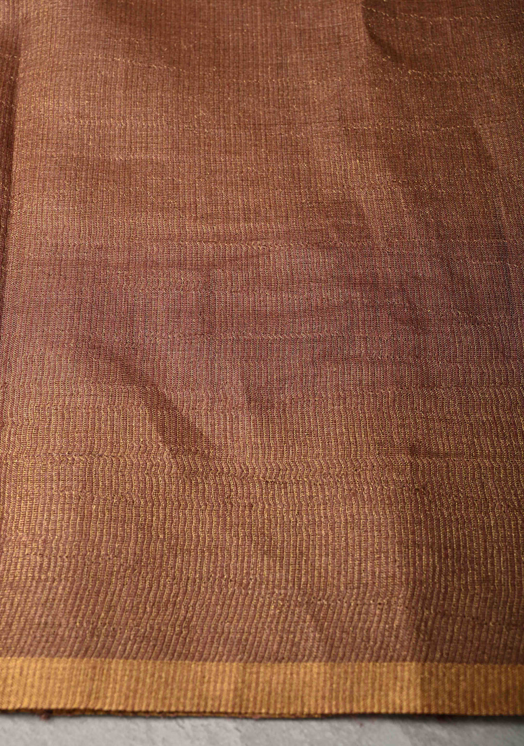 Dusty Pink  Geecha Tussar tissue Saree with Minimal Zari Border | SILK MARK CERTIFIED