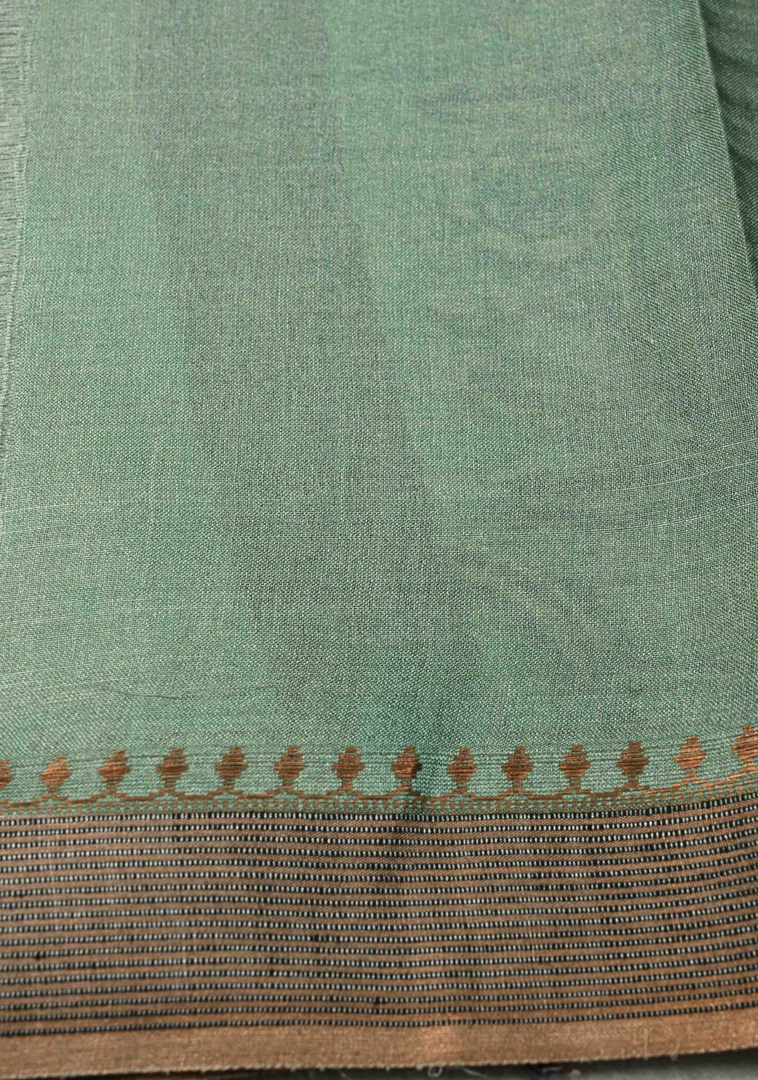 Green Tussar Silk saree with Kalamkari Digital Print and Green Pallu | SILK MARK CERTIFIED (Copy)
