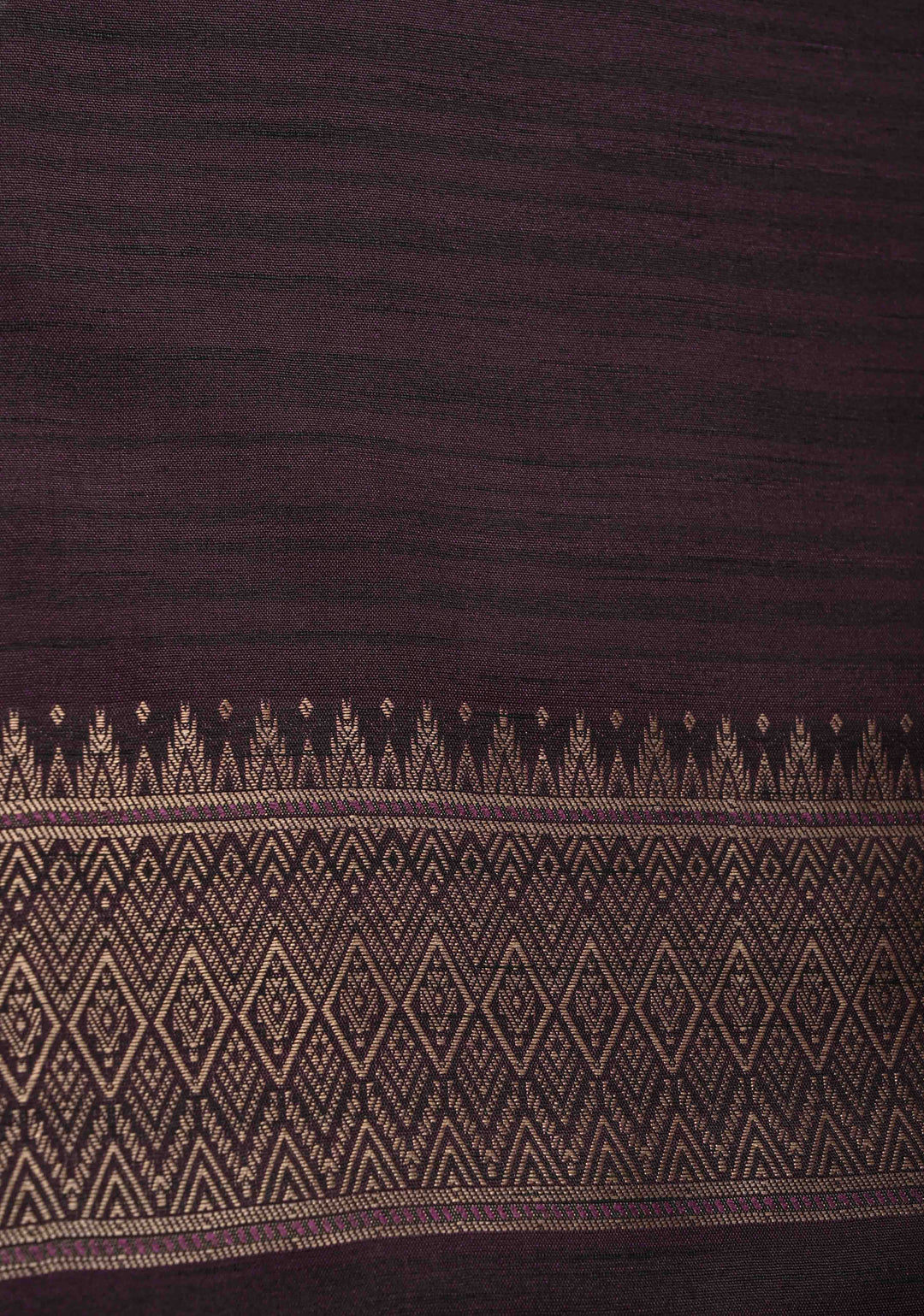 Dark Purple Kanchi Semi Silk Saree with Meenakari  Buttas and Multicolor Temple Border