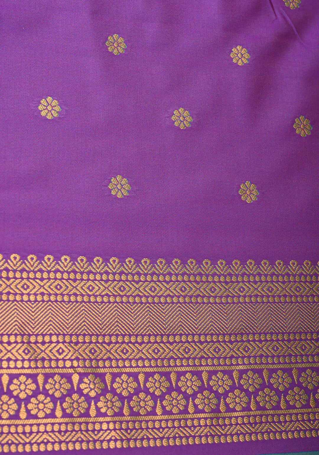 Peacock Blue Dual Tone Kanchi Semi Silk Saree with Zari  Buttas and zari Contrst Border