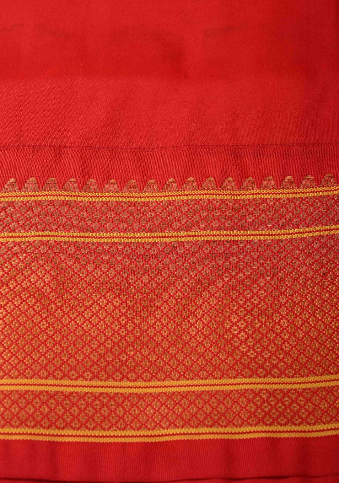 Henna Green-Red Dual Tone Semi Paithani Silk Saree with Meenakari Buttas, Pallu and Zari Border