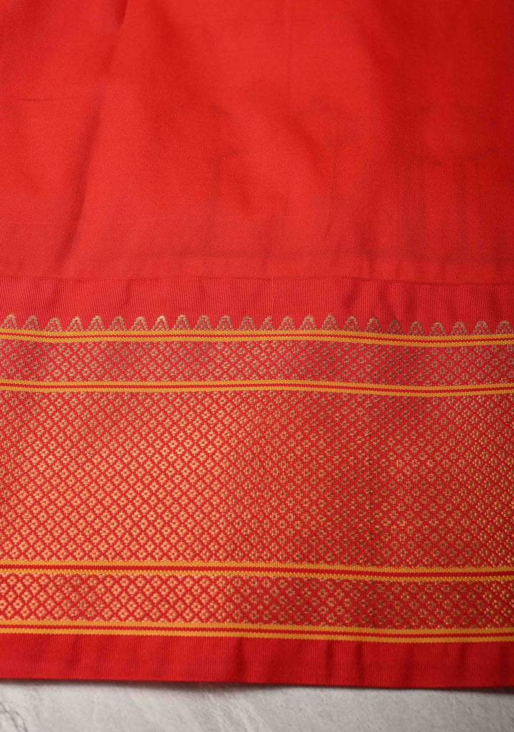 Peacock Blue Dual Tone Semi Paithani Silk Saree with Meenakari Buttas, Pallu and Zari Border