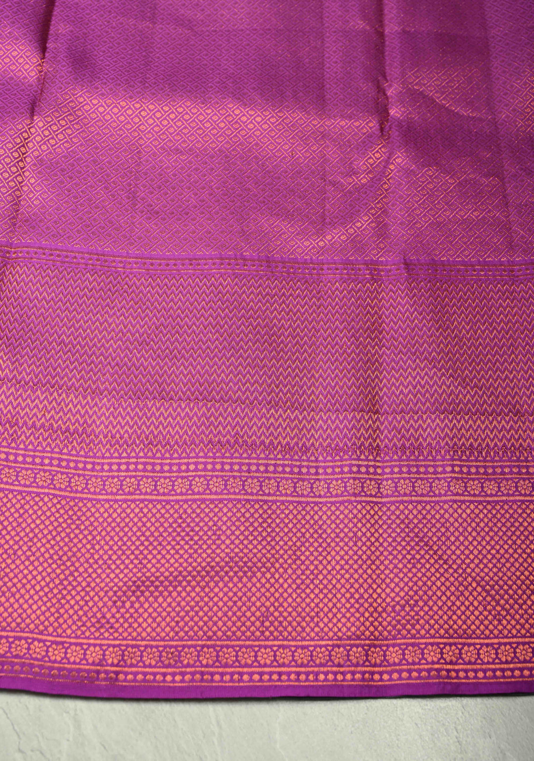Gray Pure Kanjivaram Silk Saree with Meenakari Floral Buttas and Antique Zari Border | SILK MARK CERTIFIED