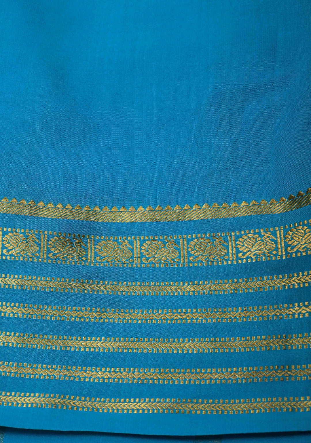 Victorian Garden - Yellow Mysore Silk Saree with Floral Embroidery and Contrast Zari Border | Silk Mark Certified