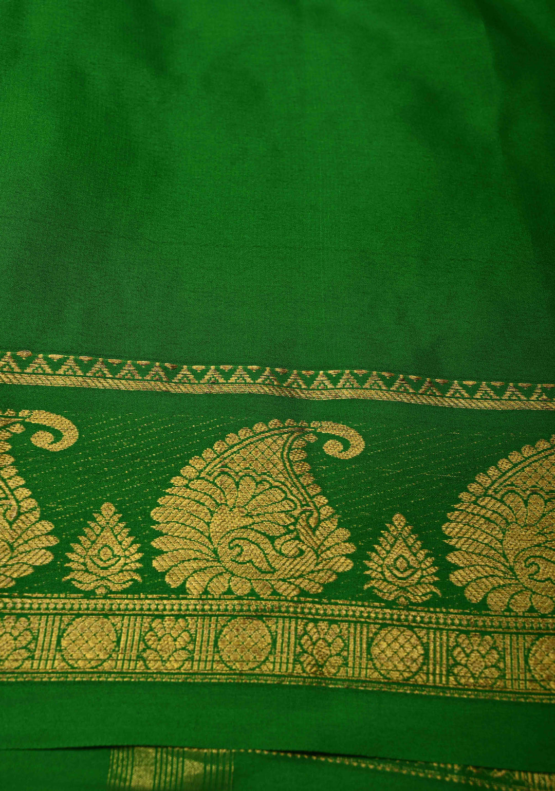 Victorian Garden - Red Mysore Silk Saree with Floral Embroidery and Contrast Zari Border | SILK MARK CERTIFIED