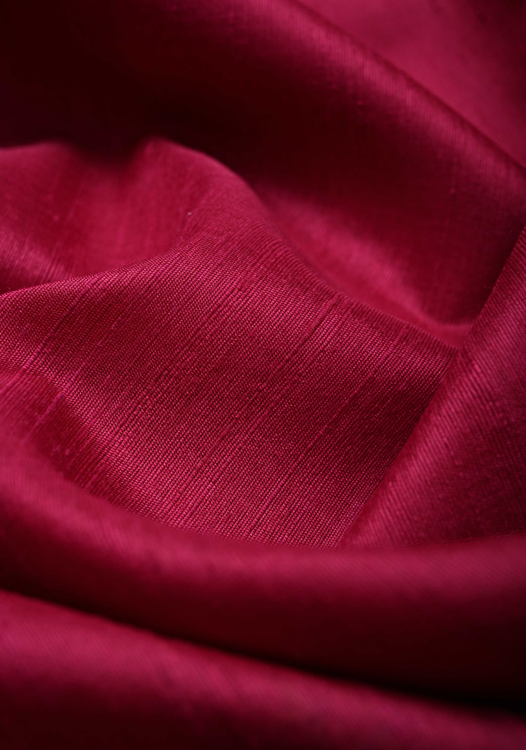 Rani Pink Pure Raw Silk Saree with Floral Embroidery and Ikkat Pallu and Blouse Piece | SILK MARK CERTIFIED