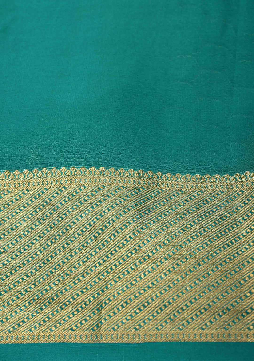 Purple floral Jaal on Mysore Silk saree with Machine embroidery, Cutwork and contrast Zari Border | SILK MARK CERTIFIED