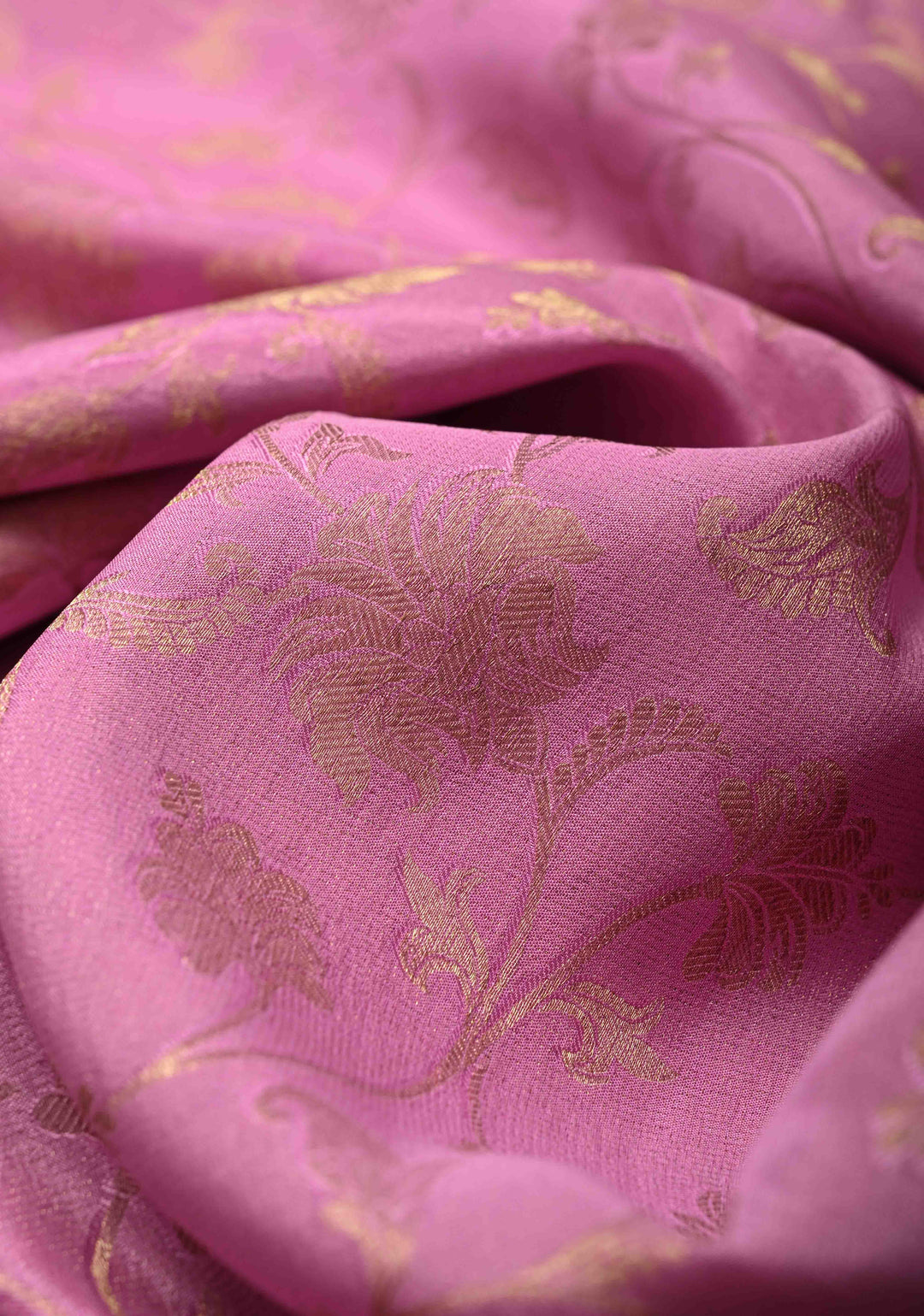 KSIC Grade Thickness Thistle Floral jaal on Mysore Silk Saree with Machine Embroidery and Cutwork  | SILK MARK CERTIFIED