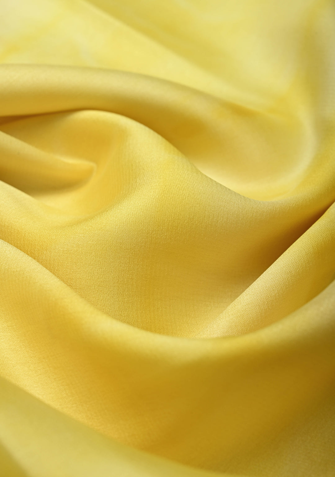 Yellow-Cream Mysore Crepe Silk Saree with Shibori Dye and Zari Borders | SILK MARK CERTIFIED