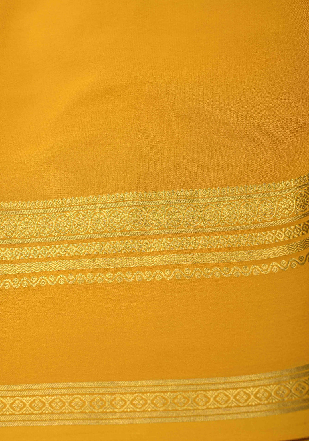 KSIC Grade Thickness Anand Blue Pure Mysore Silk Saree with Contrast Zari Border | SILK MARK CERTIFIED