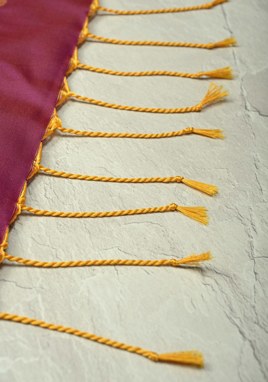 Pink-Peach Dual tone Kanchi Semi Silk Saree with Temple Chariot Zari Buttas and Zari Border