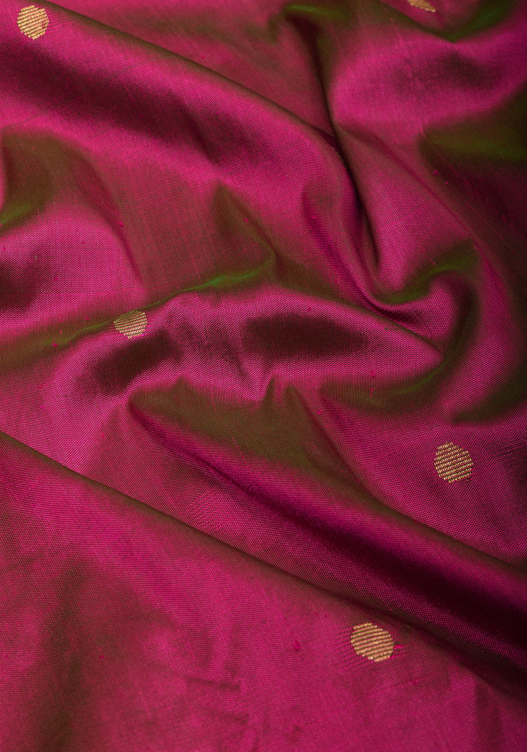 Fuchsia Yeola Paithani Pure Silk Authentic Handloom Saree, 2 side Triple Muniya Border | SILK MARK CERTIFIED