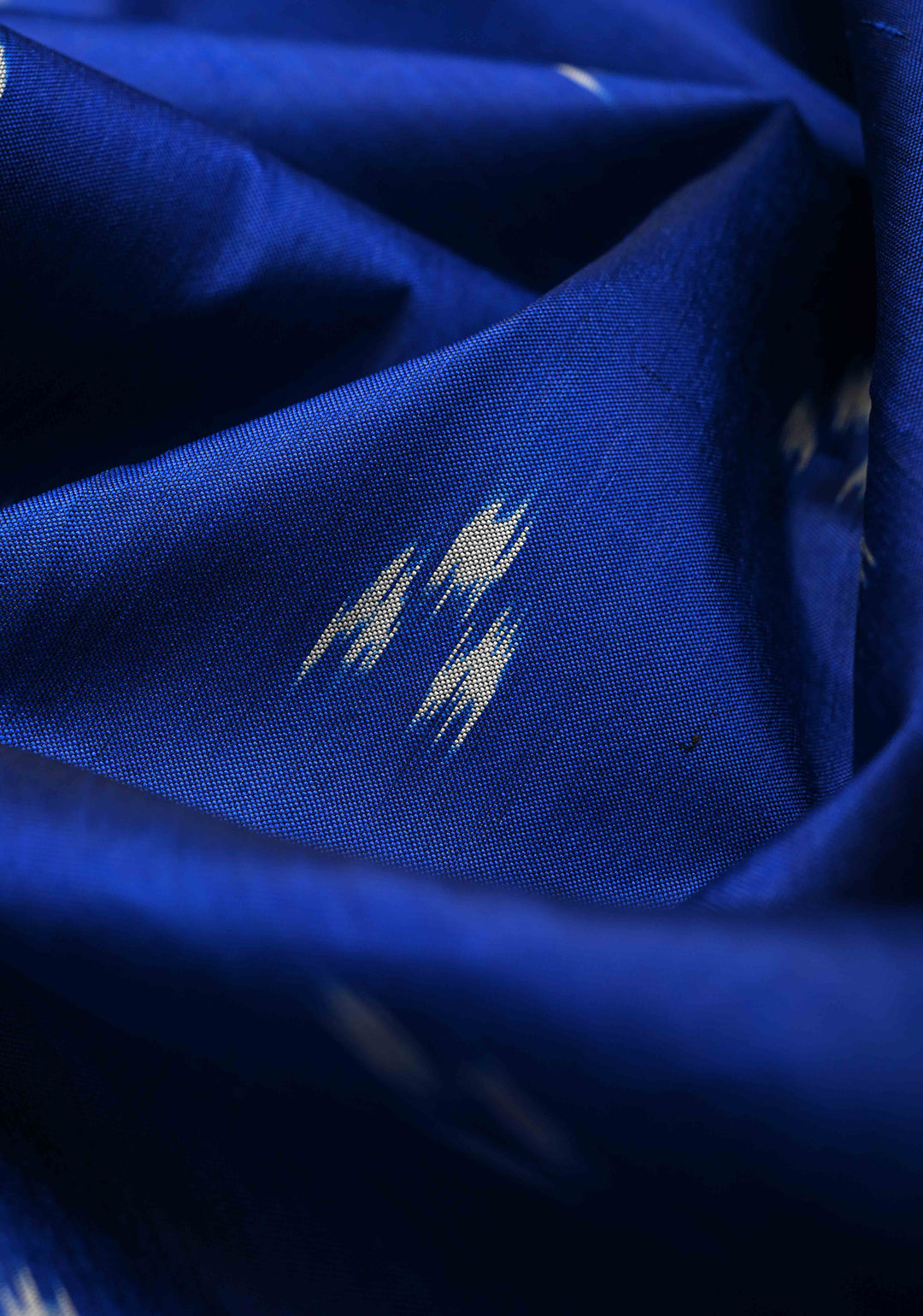 Sambalpuri Ikkat Silk Saree with Dolabedi Border in Blue and Black, No Blouse Piece | SILK MARK CERTIFIED