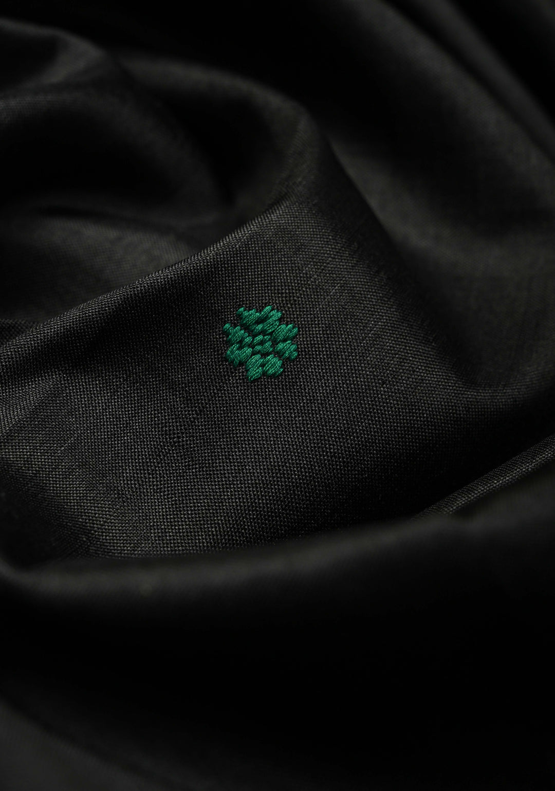 Black Handloom Sambalpuri Ikkat Silk Saree with Meenakari Resham Chunri Buttis and Border-Pallu, No Blouse Piece | SILK MARK CERTIFIED