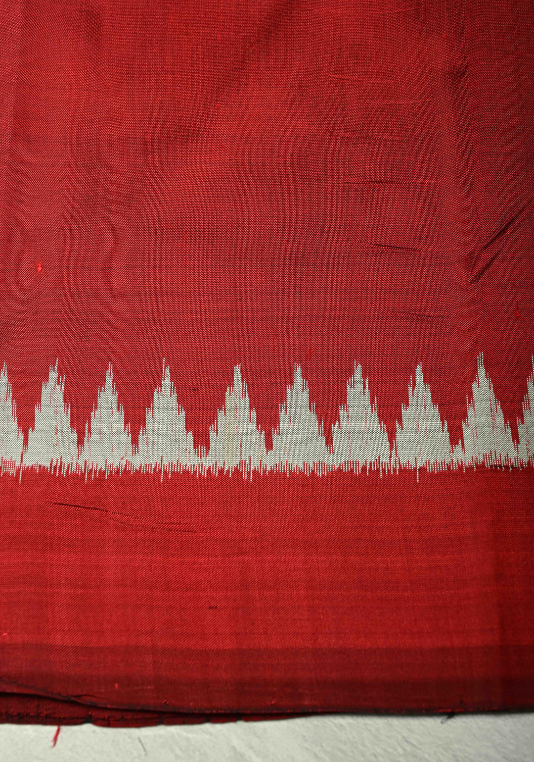 Aegean  Blue Handloom Sambalpuri Ikkat Silk Saree with Fish Motif and Contrast Border | SILK MARK CERTIFIED