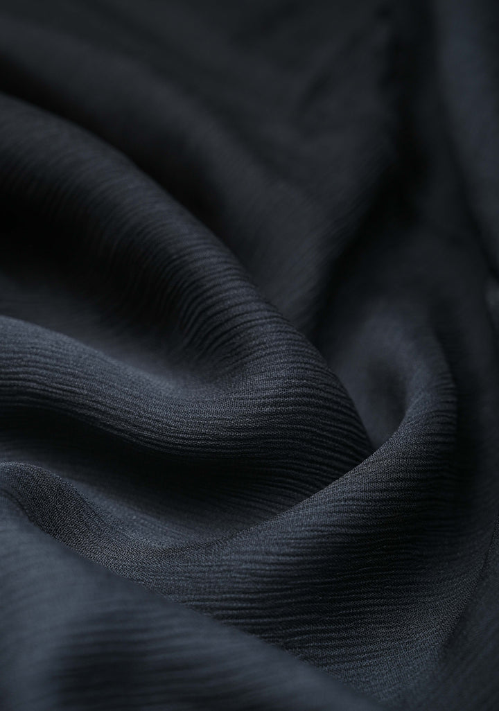 Bollywood style ombre pure chiffon Saree in black and gray, No Blouse Piece