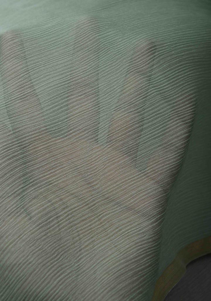 Bollywood style ombre pure chiffon Saree in Dusty Pastel Shades, No Blouse Piece