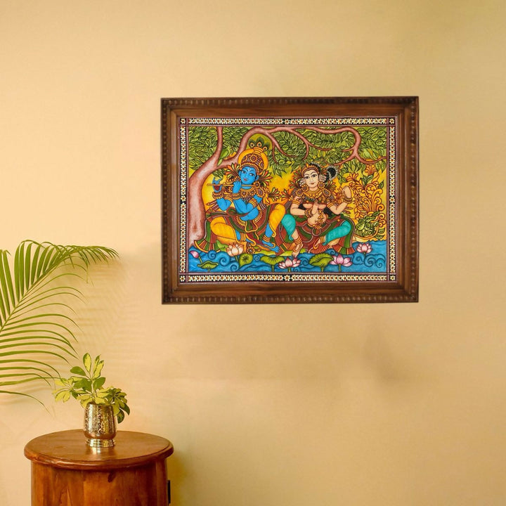 MURAL PAINTING RADHA KRISHNA 28*36 | SHOBITAM