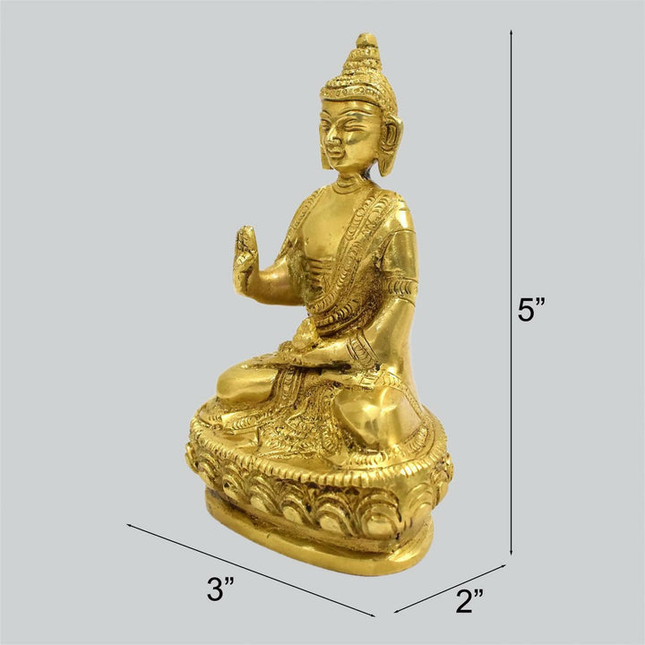 BRASS BUDDHA IDOL 5*3*2 | SHOBITAM