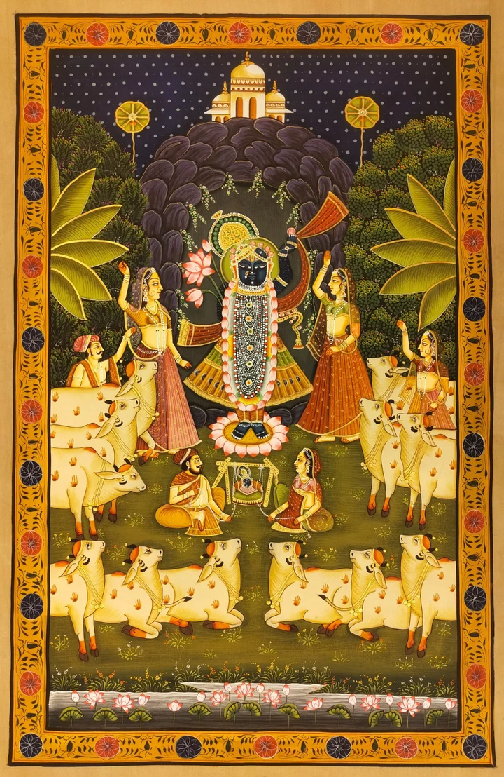 2x3 feet Authentic Jaipur Painting Shreenath ji Baal Roop | SHOBITAM