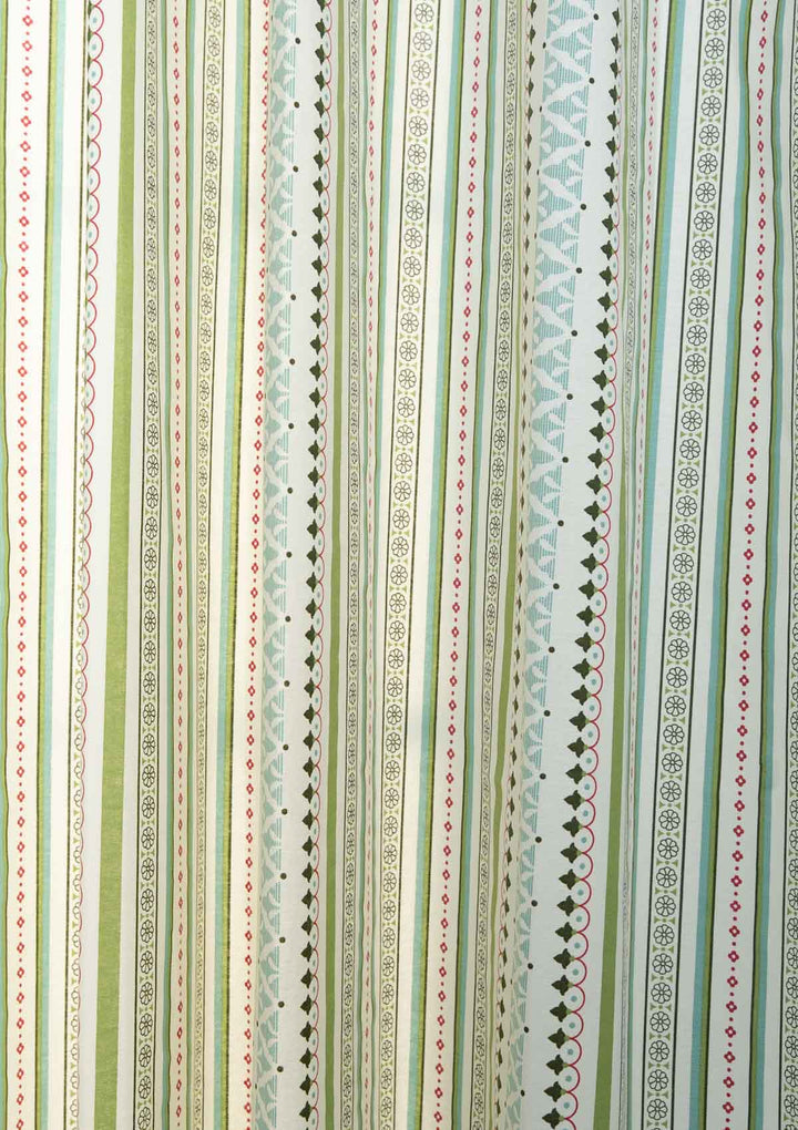Palace Pillars Geometric printed 100% Cotton Curtain for Living Room and Bedroom - Room Darkening - Multicolor - Single Piece| SHOBITAM