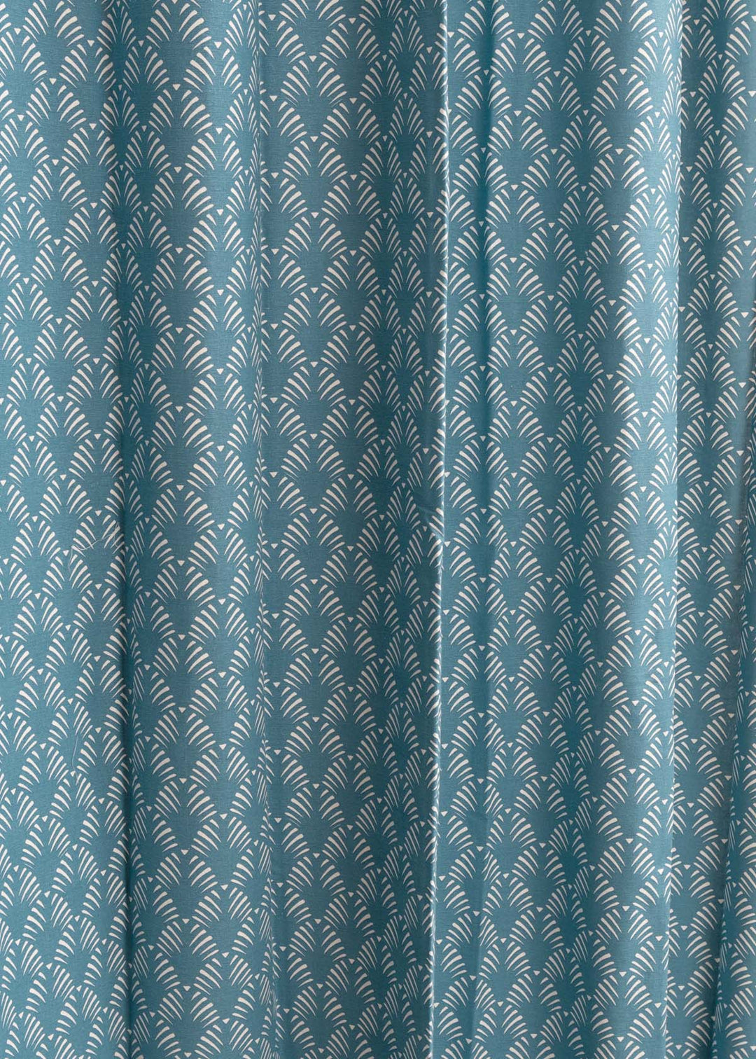 Pergola Indigo 100% cotton geometric curtain for living room & Bedroom - Room darkening - Single Piece | SHOBITAM