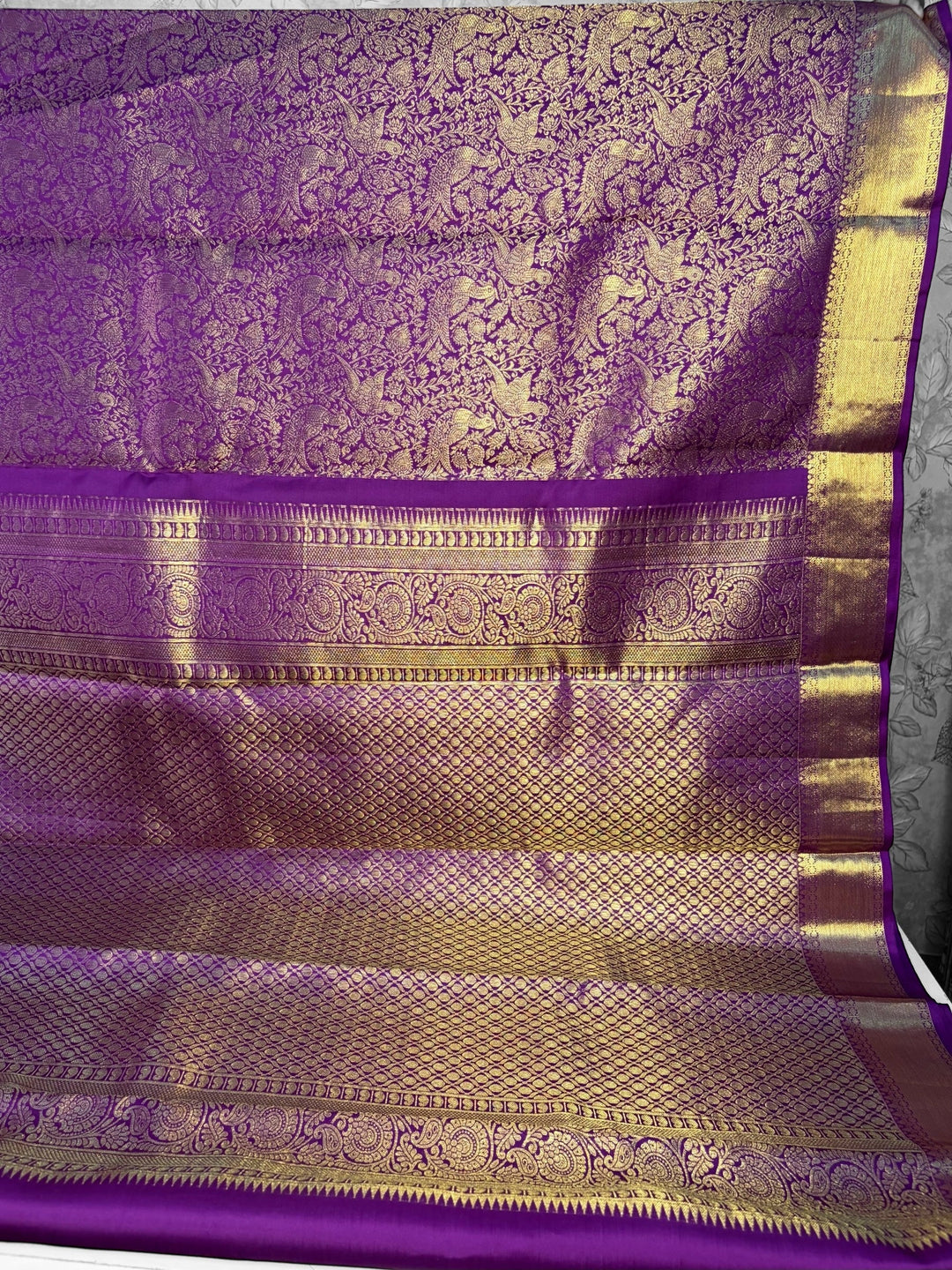The Royal Queen - Purple Dharmavaram Silk Saree | SILK MARK CERTIFIED | SHOBITAM