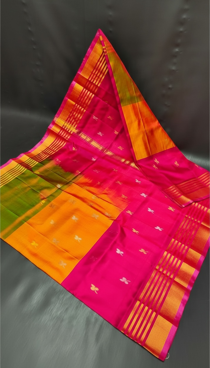 Pallavi- Handwoven Uppada Silk Saree | SILK MARK CERTIFIED | SHOBITAM