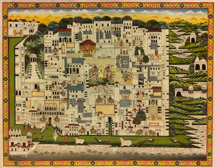 4x5 feet Authentic Jaipur Painting Nathdwara City | SHOBITAM