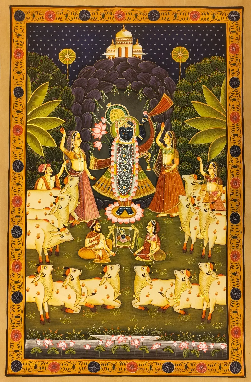 2x3 feet Authentic Jaipur Painting Shreenath ji Baal Roop | SHOBITAM