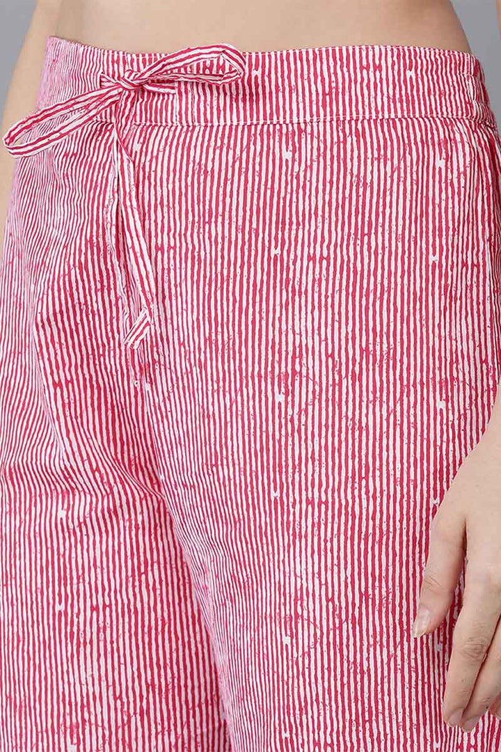 Pink Pure Cotton Anarkali Suit Set | SHOBITAM