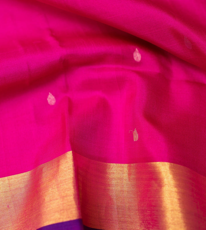 Pink Venkatgiri Silk Jamdhani Saree Madhurima | SILK MARK CERTIFIED | SHOBITAM