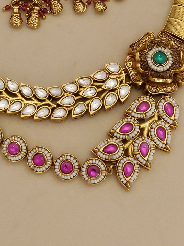 Premium Designer Imitation Bridal Jewellery Necklace Set | SHOBITAM