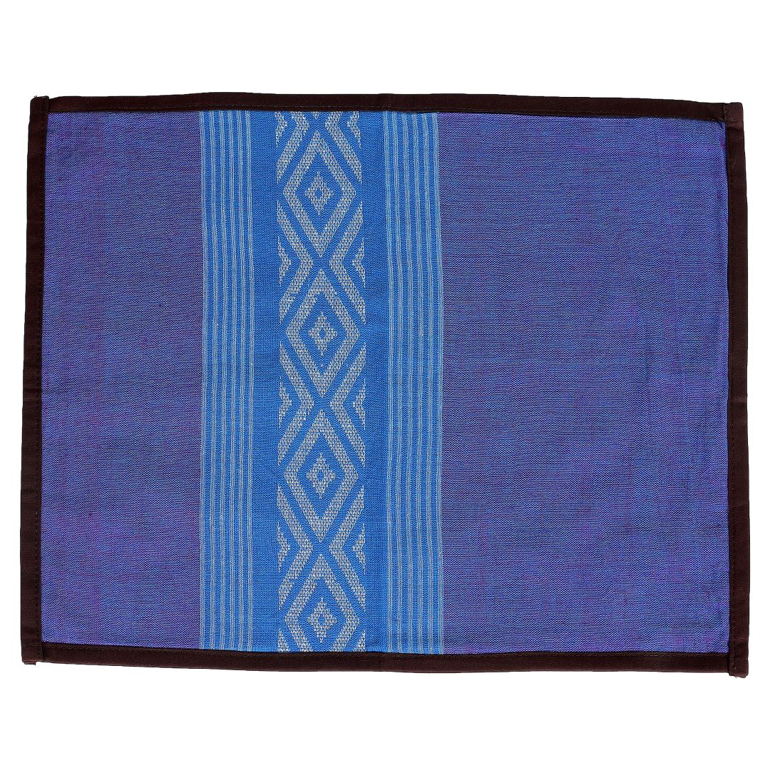 Purple White Cotton Table Mats- 4Pack | SHOBITAM
