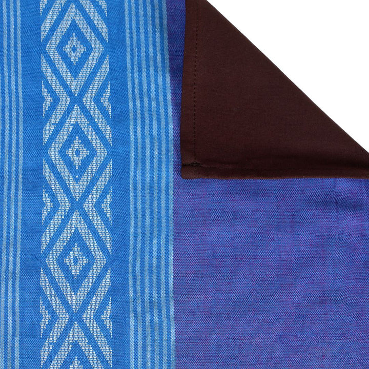 Purple White Cotton Table Mats- 4Pack | SHOBITAM