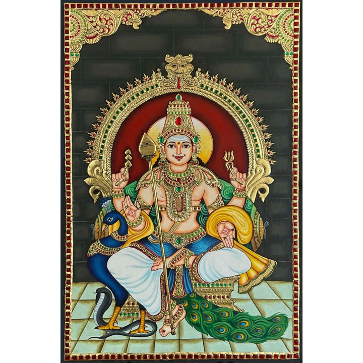 TANJORE PAINTING MURUGAN 30*24 | SHOBITAM