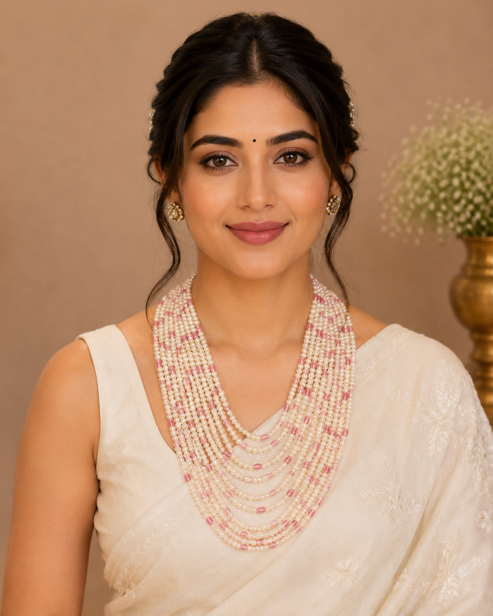 The Rosé Tourmaline Heirloom 13 Layer Mala | SHOBITAM