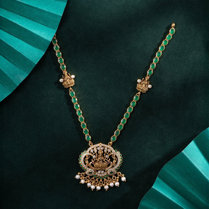 Pure 92.5 Silver, Gold plated  Sri Mahadevi Necklace