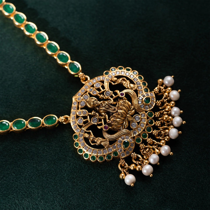 Pure 92.5 Silver, Gold plated  Sri Mahadevi Necklace