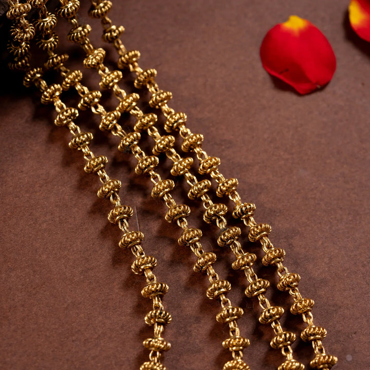 Stunning 92.5 Silver, Gold Plated Surabhi Mor Necklace