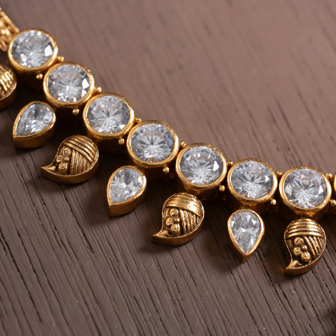 Stunning 92.5 Silver, Gold Plated Lakshmi Phooldan Short Necklace