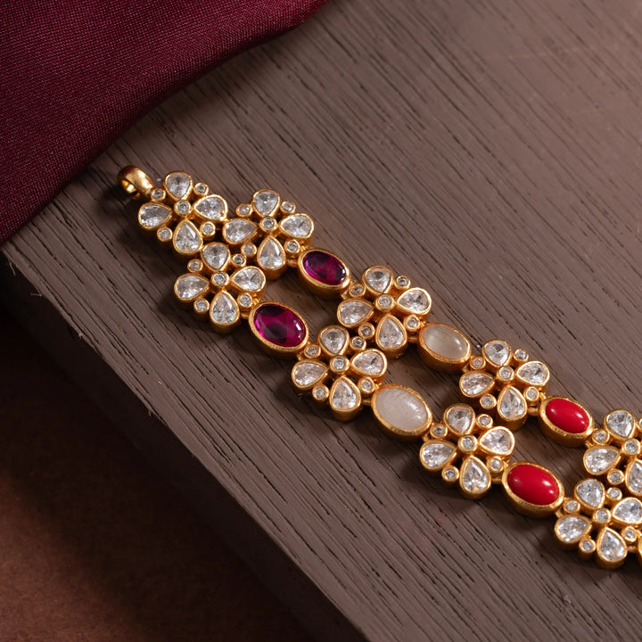 Stunning 92.5 Silver, Gold Plated  Vasant Navagraha Necklace
